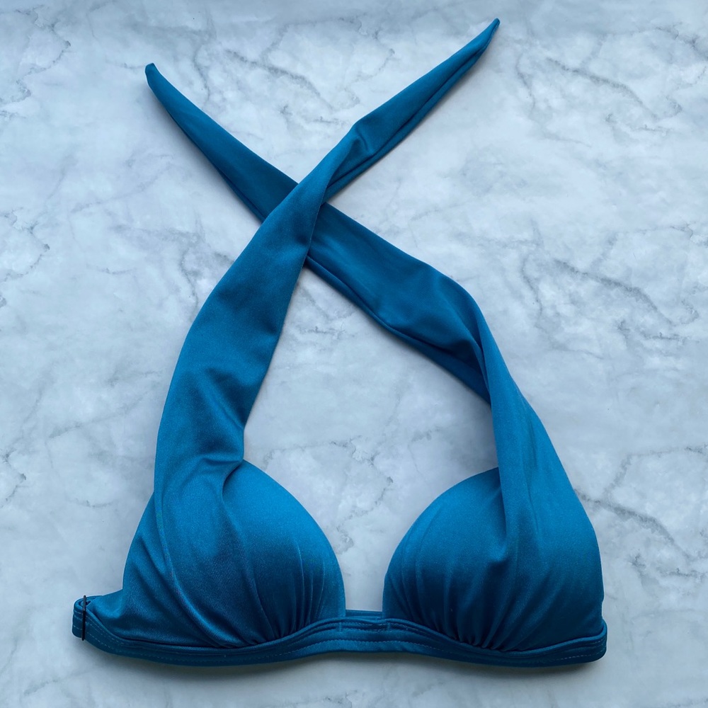 Venus Goddess Enhancer Push Up Teal Bikini Top